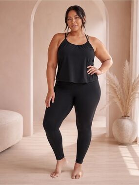 Fabletics Women's Matching Activewear Set Black High-Waisted Leggings XL